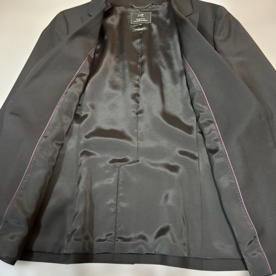 [美品]23区 スーツ黒 大きいサイズ size44 (中写真必見下さい)
