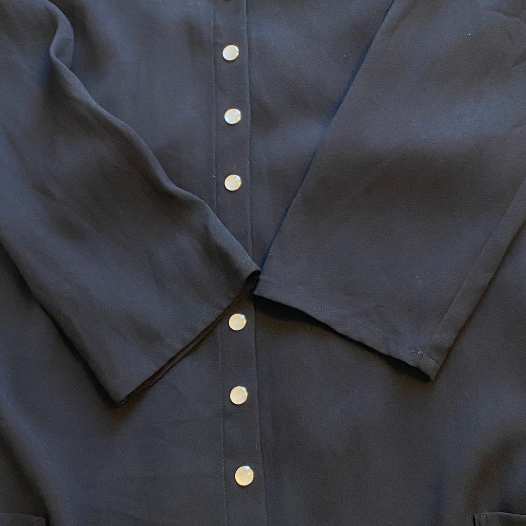 アニエスベー プレッション ロングカーディガン 40 L ブラック ワンピース