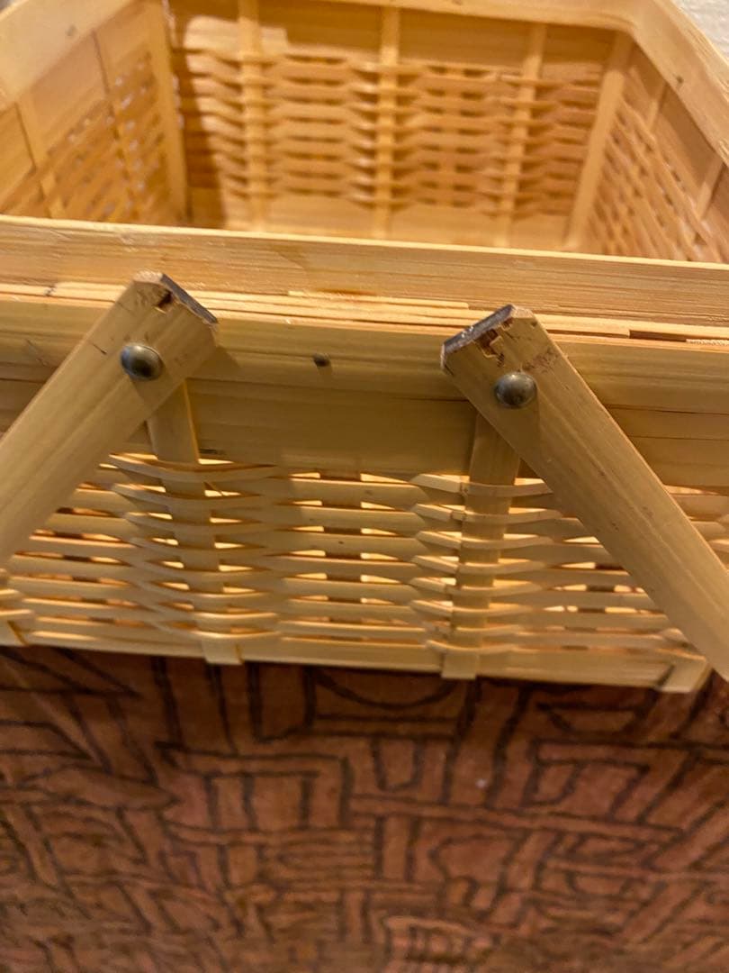 白竹　ピクニックバスケット　竹かご