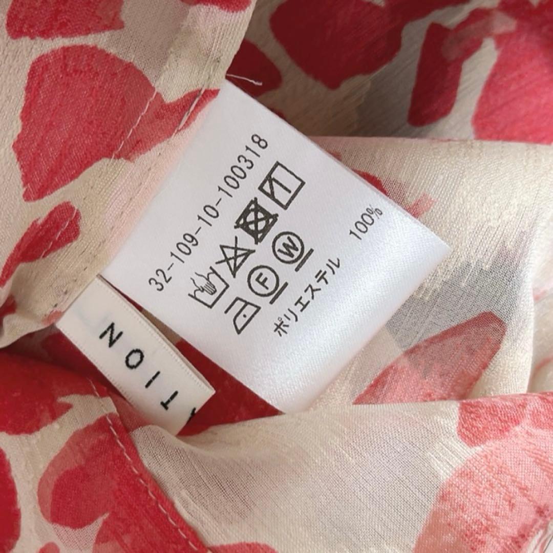 23SS エストネーション フラワープリントブラウス フリーサイズ