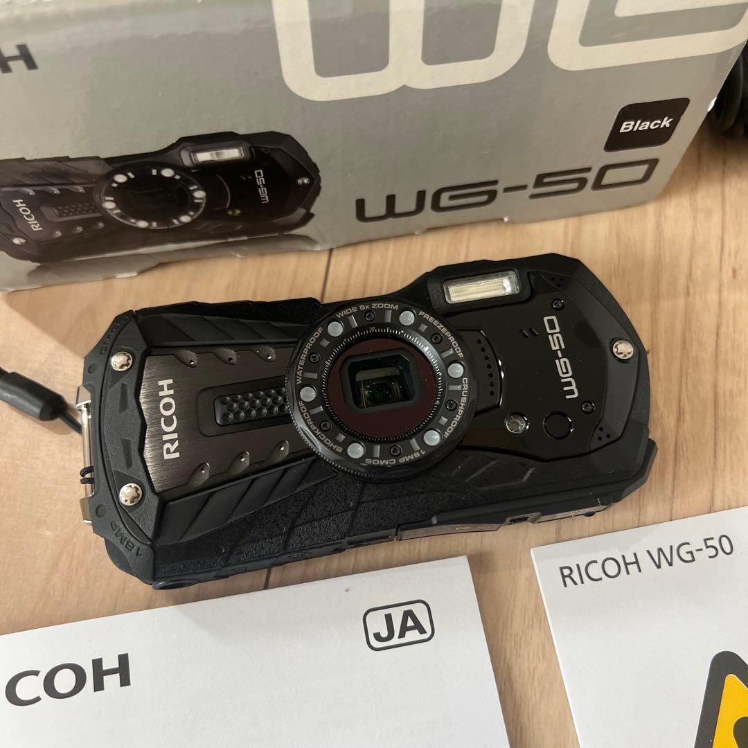 【ほぼ新品】RICOH WG-50 ブラック 本体