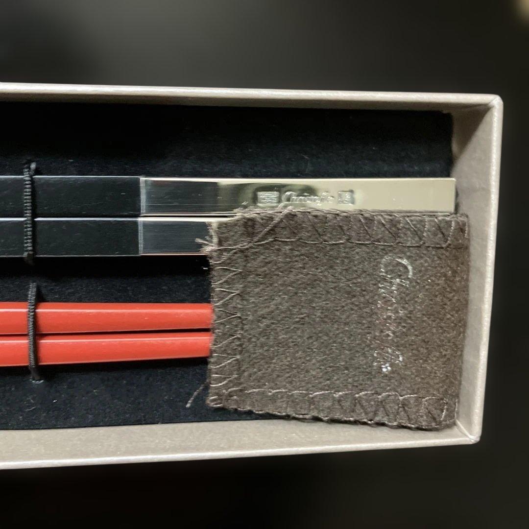 富*郎様 新品　Christofle 高級木製箸 2膳