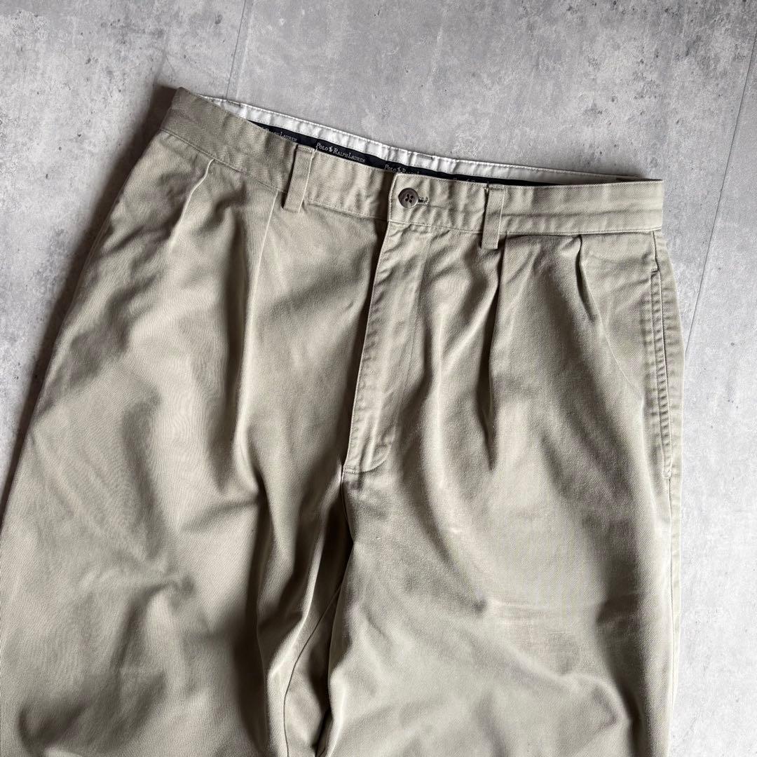 【90s Polo Ralph Lauren】コットンパンツ　チノパンツ　太め