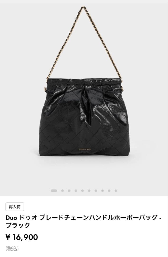 Charles&Keith Duoドゥオ ブレードチェーンハンドルホーボーバッグ