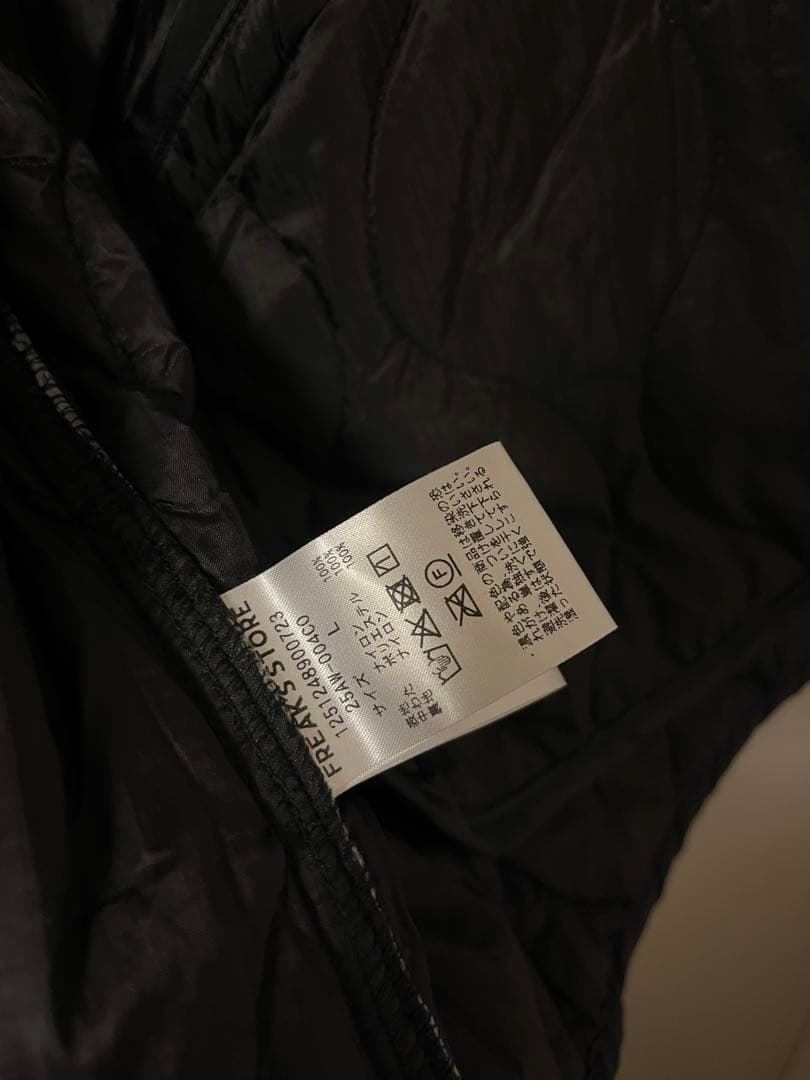 フリークスストア　ビッグシルエット　 ショートモッズコート　ブラック