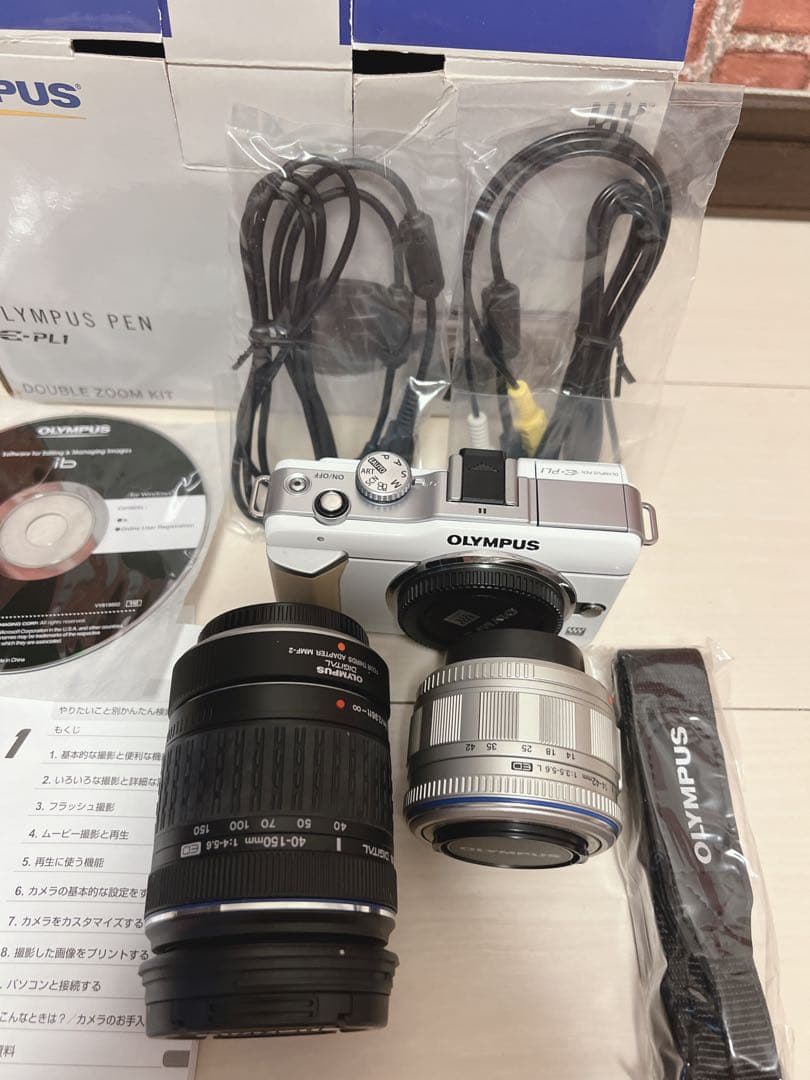 OLYMPUS PEN Lite E-PL1 ダブルレンズ　ホワイト付属品あり