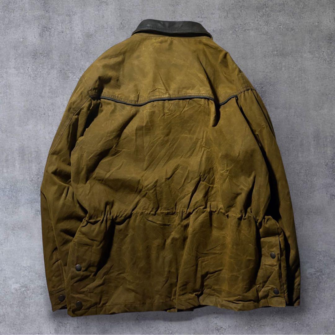 00sOUTBACK T オイルドジャケット襟レザー XL