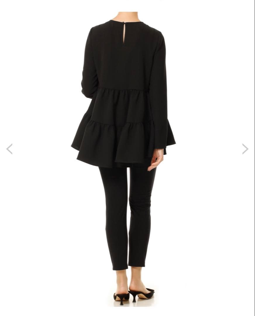 【新品未使用】アベニールエトワール　34ダブルクロスギャザー切替ブラウス