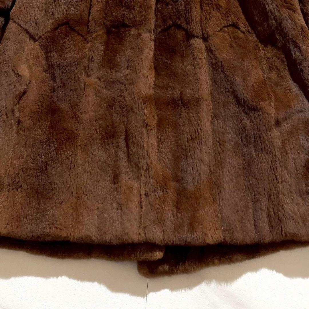 希少デザイン✨ EMBA カラーミンク シェアード ブラウン ファーコート