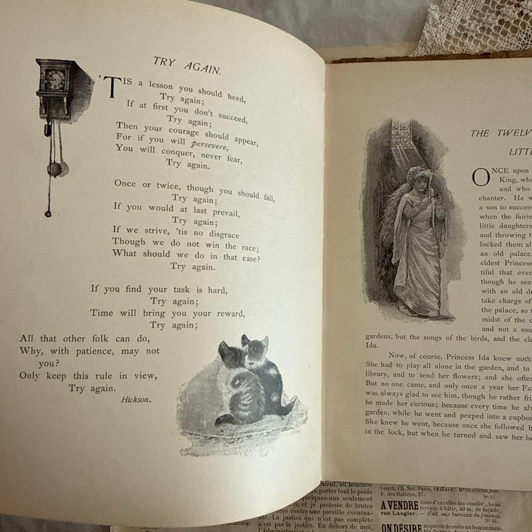 1890年アンティーク美しい挿絵の絵本アーネストニースター洋書ジャンクジャーナル