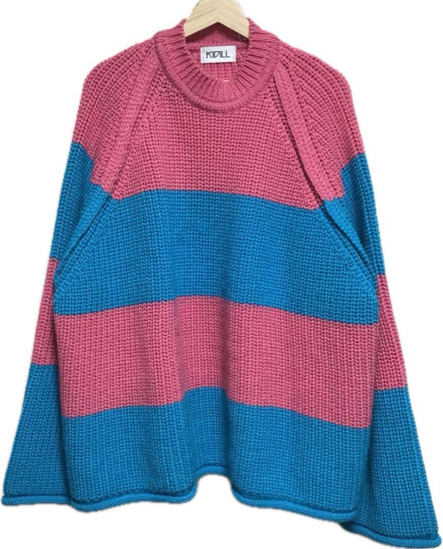 KIDILL キディル　2022aw　オーバーサイズ・ボーダーニット　イギリス製