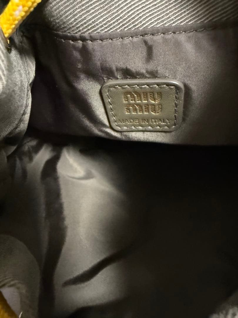 MIU MIU ギャバジン ポーチ　5NR038 2IA7