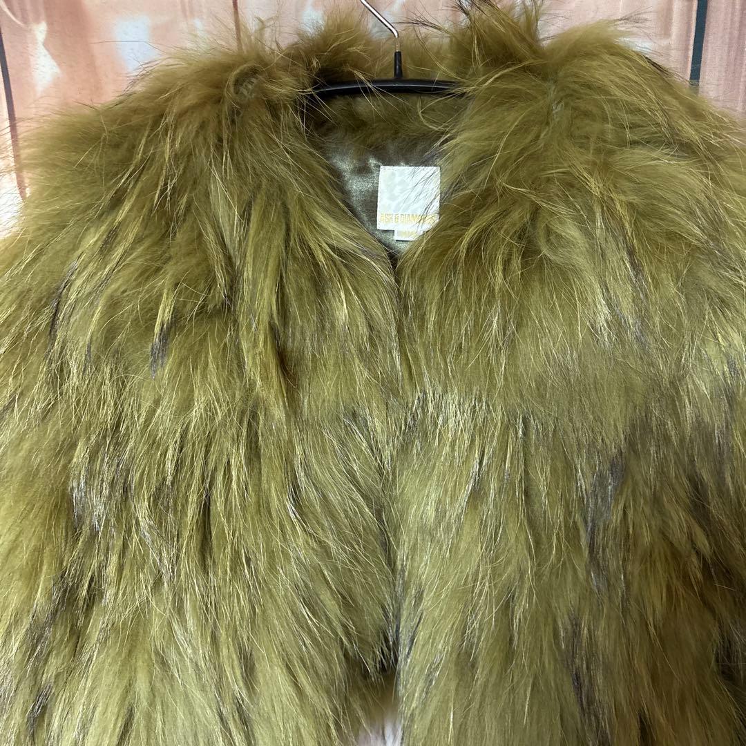 なおこ アッシュ&ダイヤモンド ラクーン ファー コート ジャケット