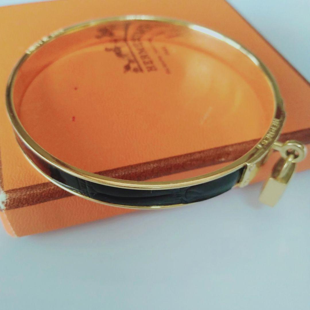 HERMES エルメス ケリー ブレスレット クロコ カデナ
