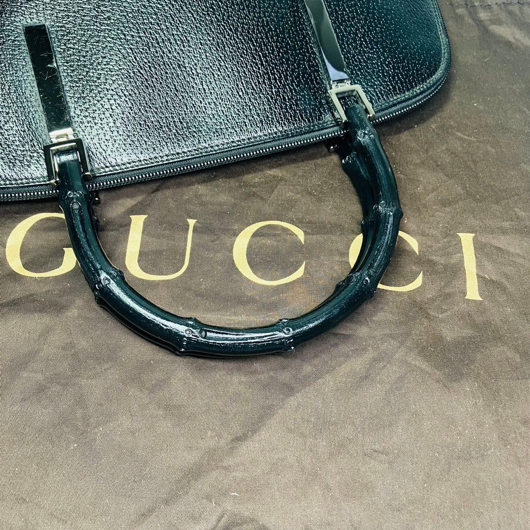 GUCCI グッチ トートバッグ バンブー シルバー金具 A4 収納レディース