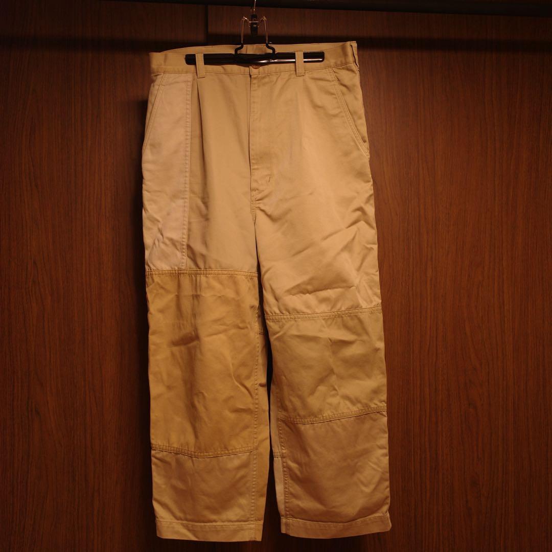 コムデギャルソンオム20aw チノパンツ　継ぎ接ぎ