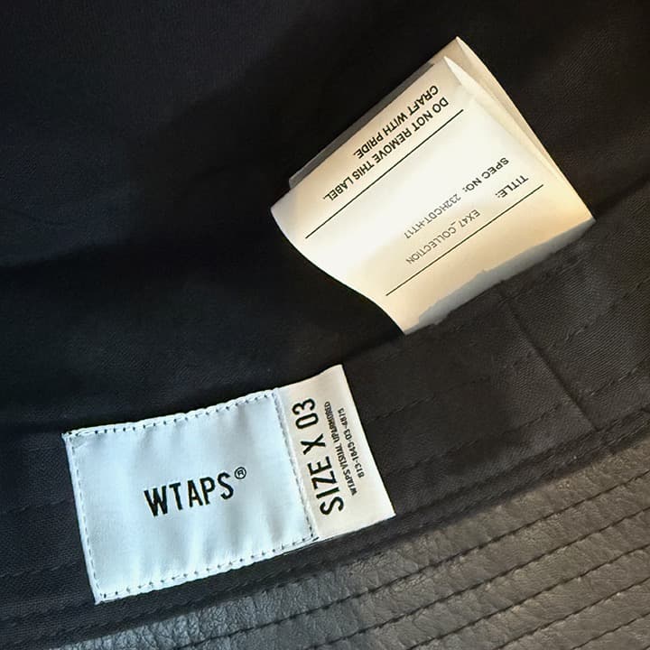 【超美品】WTAPS ダブルタップス レザー バケット ハット 黒 ブラック