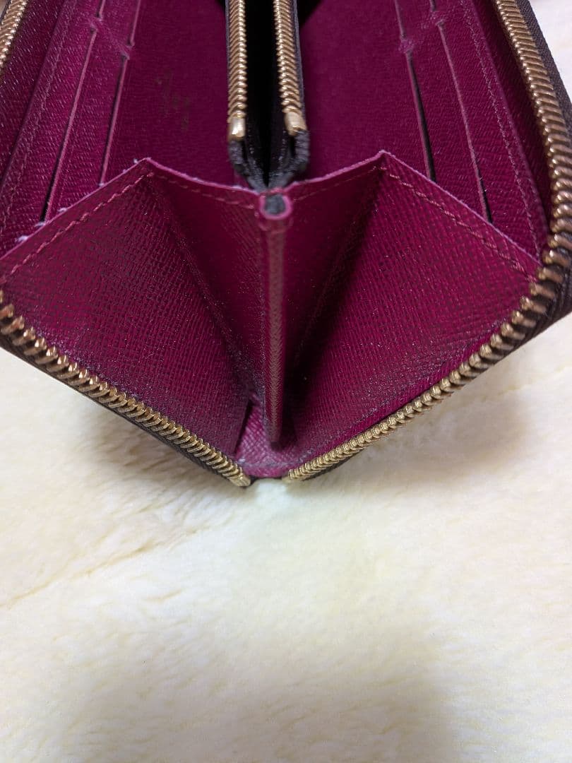 ルイヴィトン 長財布 ポルトフォイユ クレマンス フューシャピンク