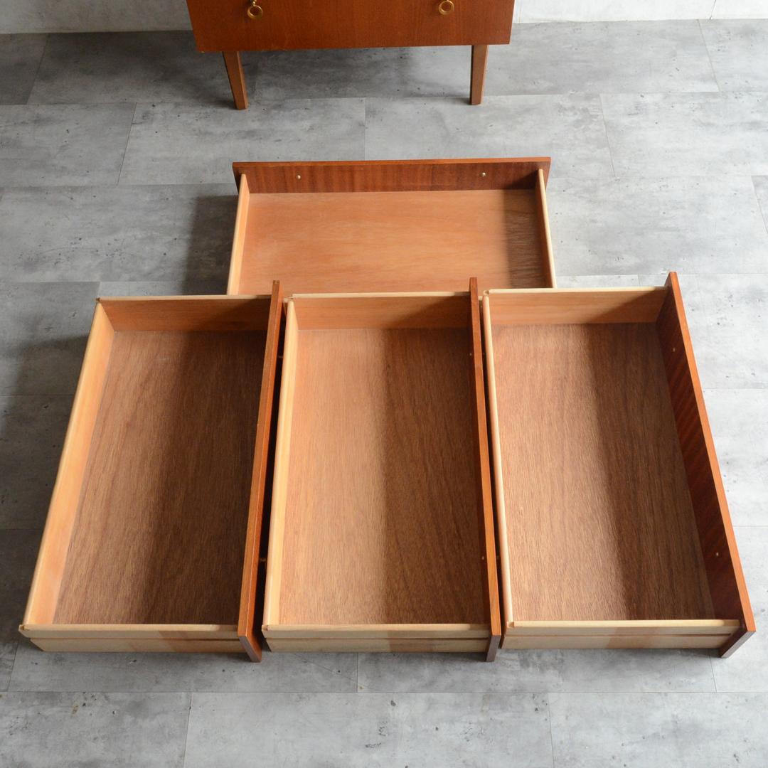 イギリスヴィンテージ ミッドセンチュリー チーク 5段チェスト 北欧家具 タンス