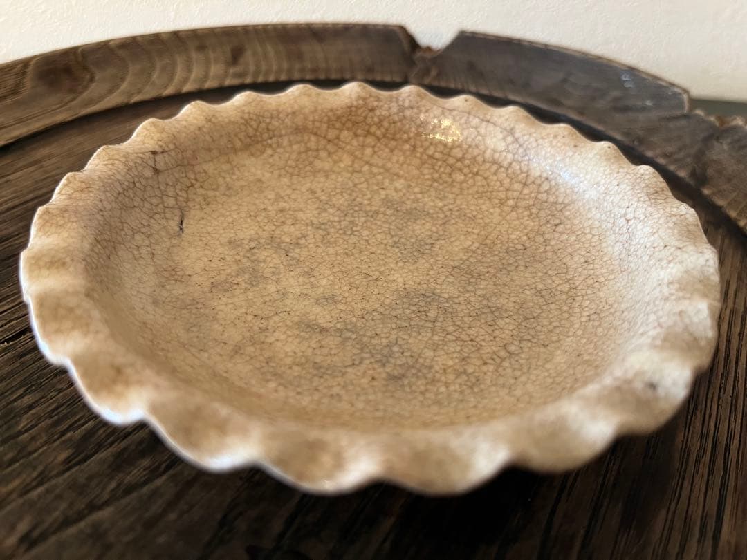 御深井焼 輪花皿【13cm】