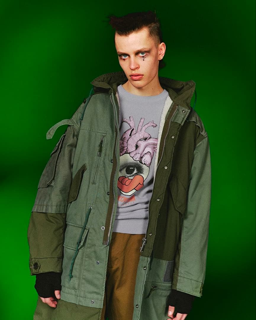 UNDERCOVER ISM アンダーカバーイズム 解体モッズコート 3カーキ