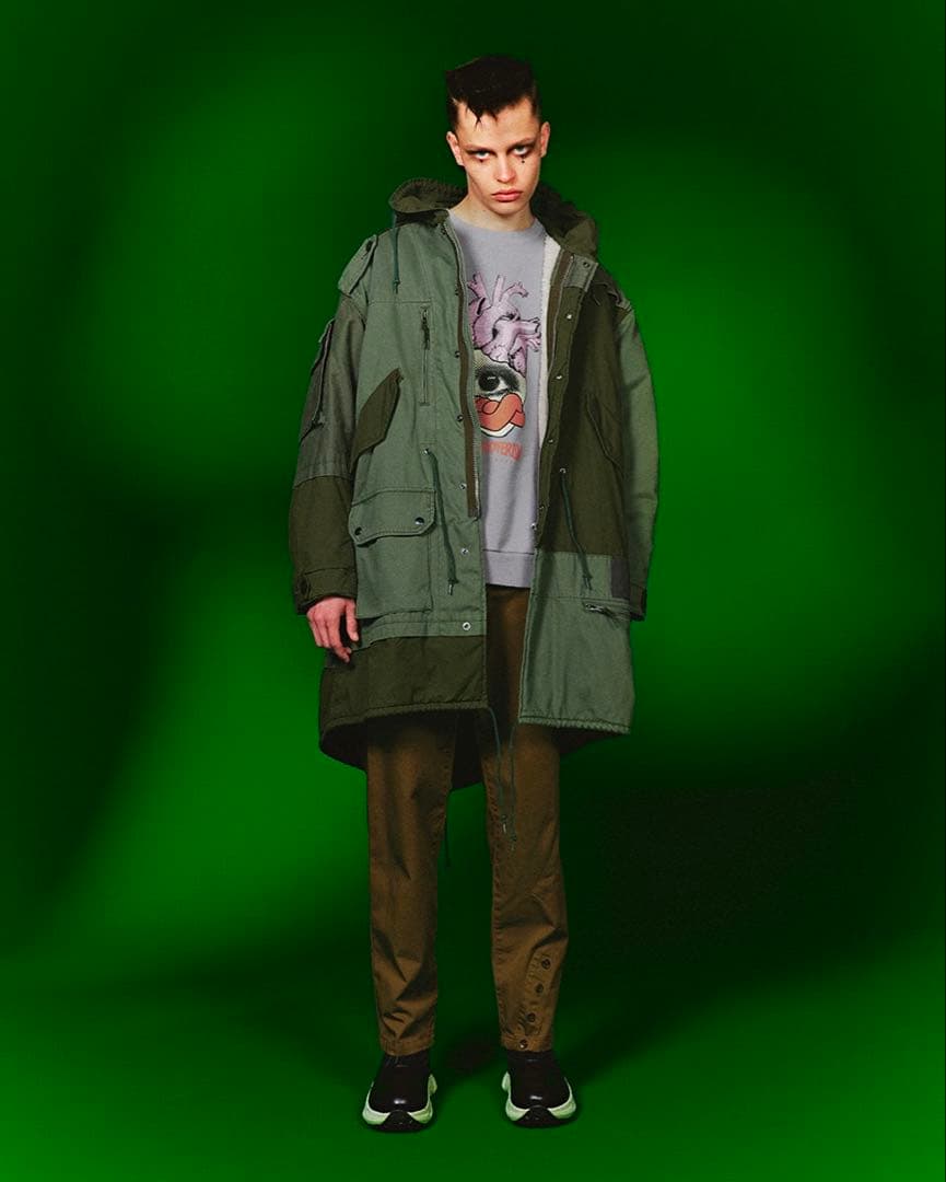 UNDERCOVER ISM アンダーカバーイズム 解体モッズコート 3カーキ