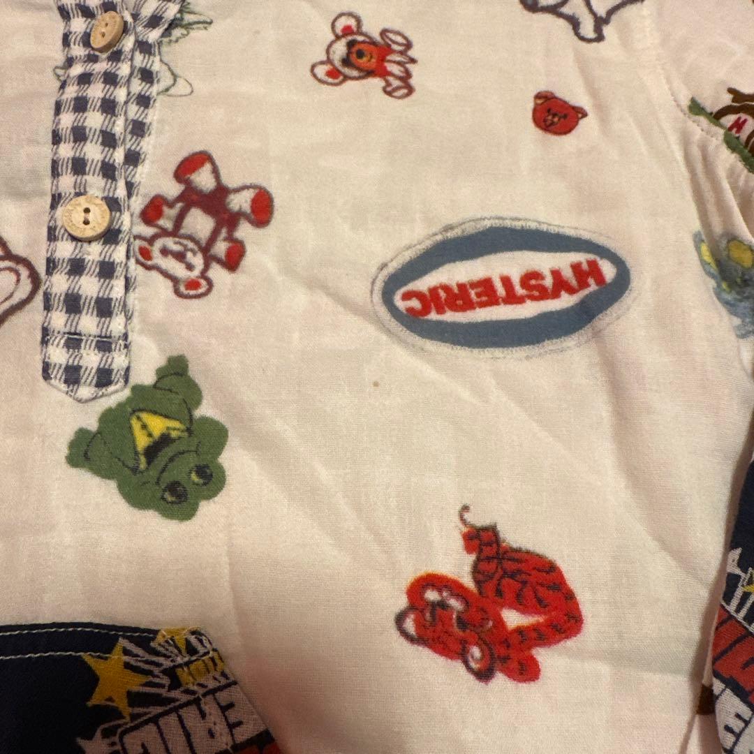 HYSTERIC GLAMOUR ファックベア　動物　ロゴ　ワンピ　パッチワーク