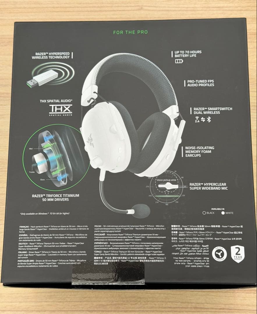 Razer BLACKSHARK V2 PRO アップグレードモデル　ホワイト