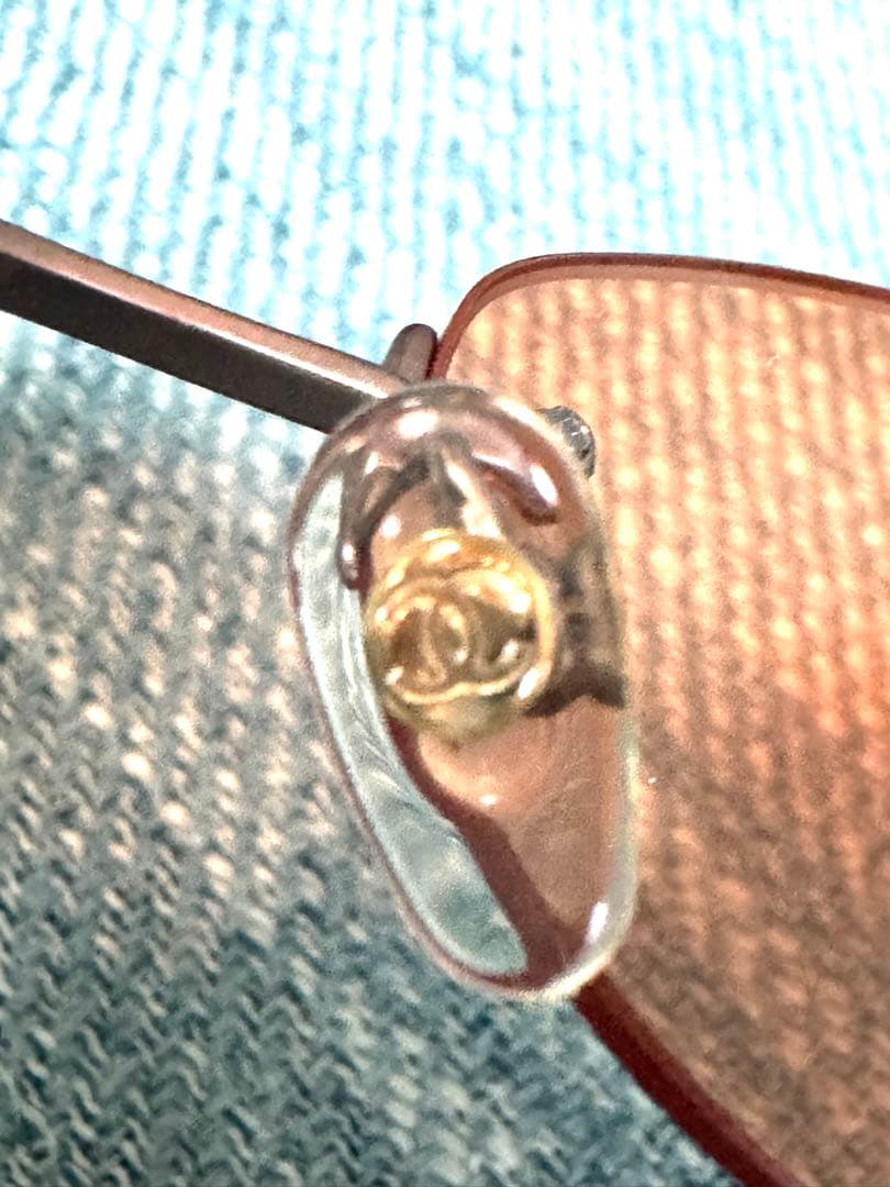 CHANEL サングラス✨ココマーク✨オレンジ　リムレス　ヴィンテージ　4003