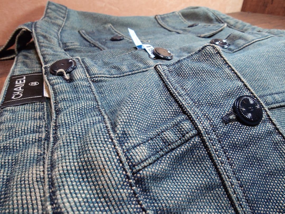 CHANEL ライトブルーデニムビスチェ 40