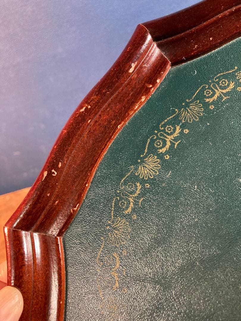 G サイドテーブル　コーヒーテーブル　アンティーク調　ヨーロピアン風　花台　緑