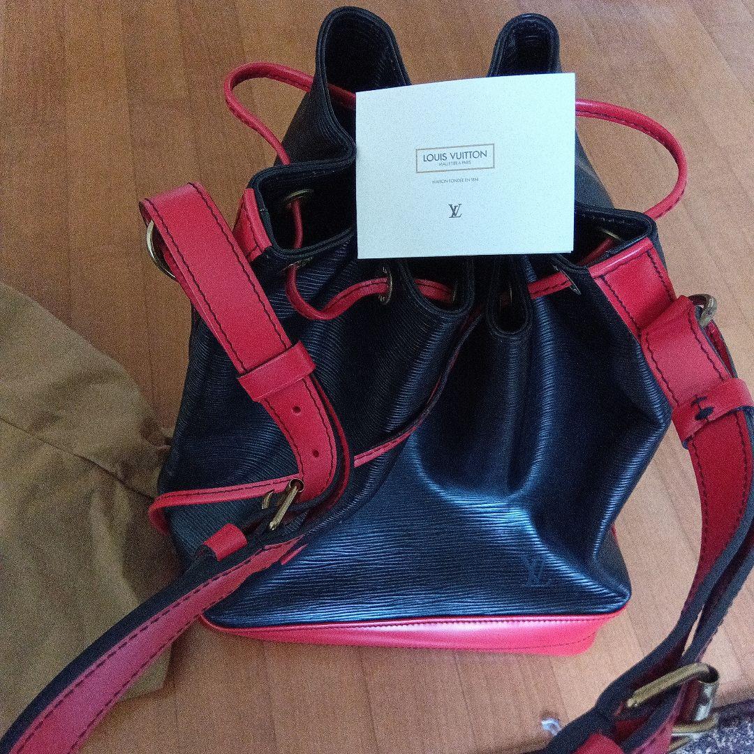 ルイ・ヴィトン エコバッグ 黒/赤
