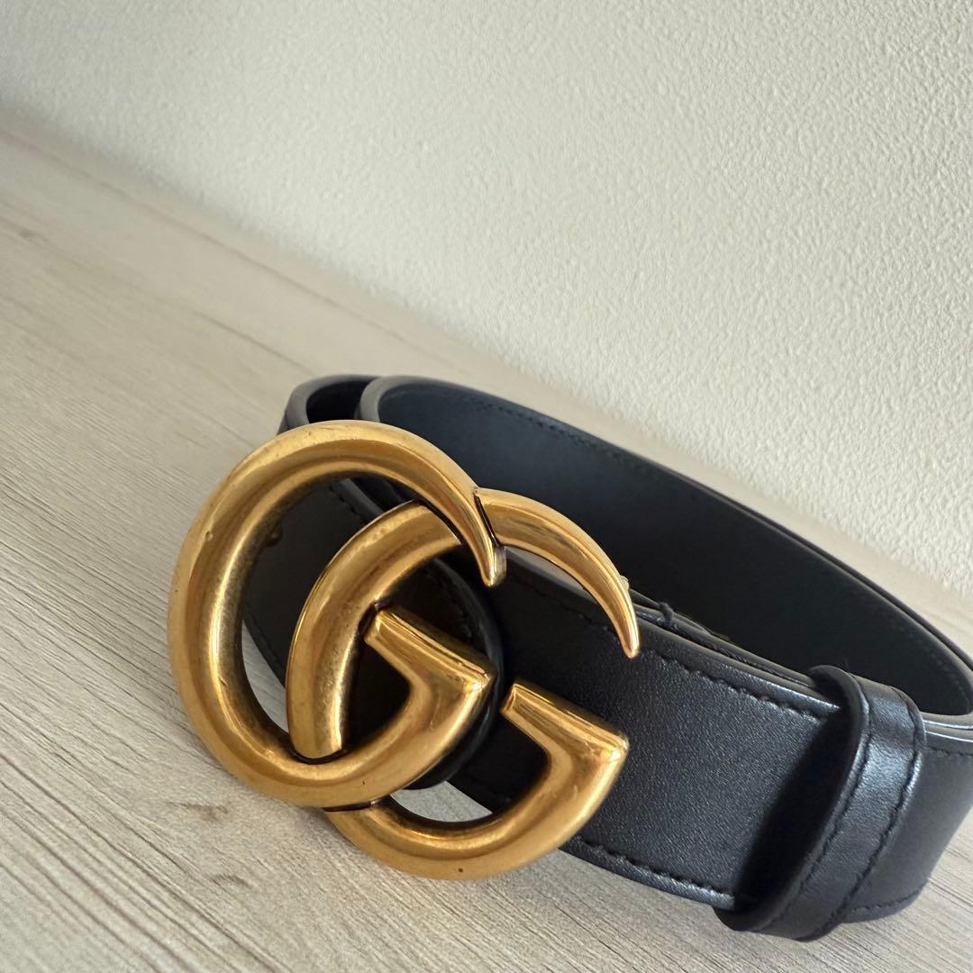 GUCCI グッチ ダブルG ワイドベルト ゴールド AP00T 1000