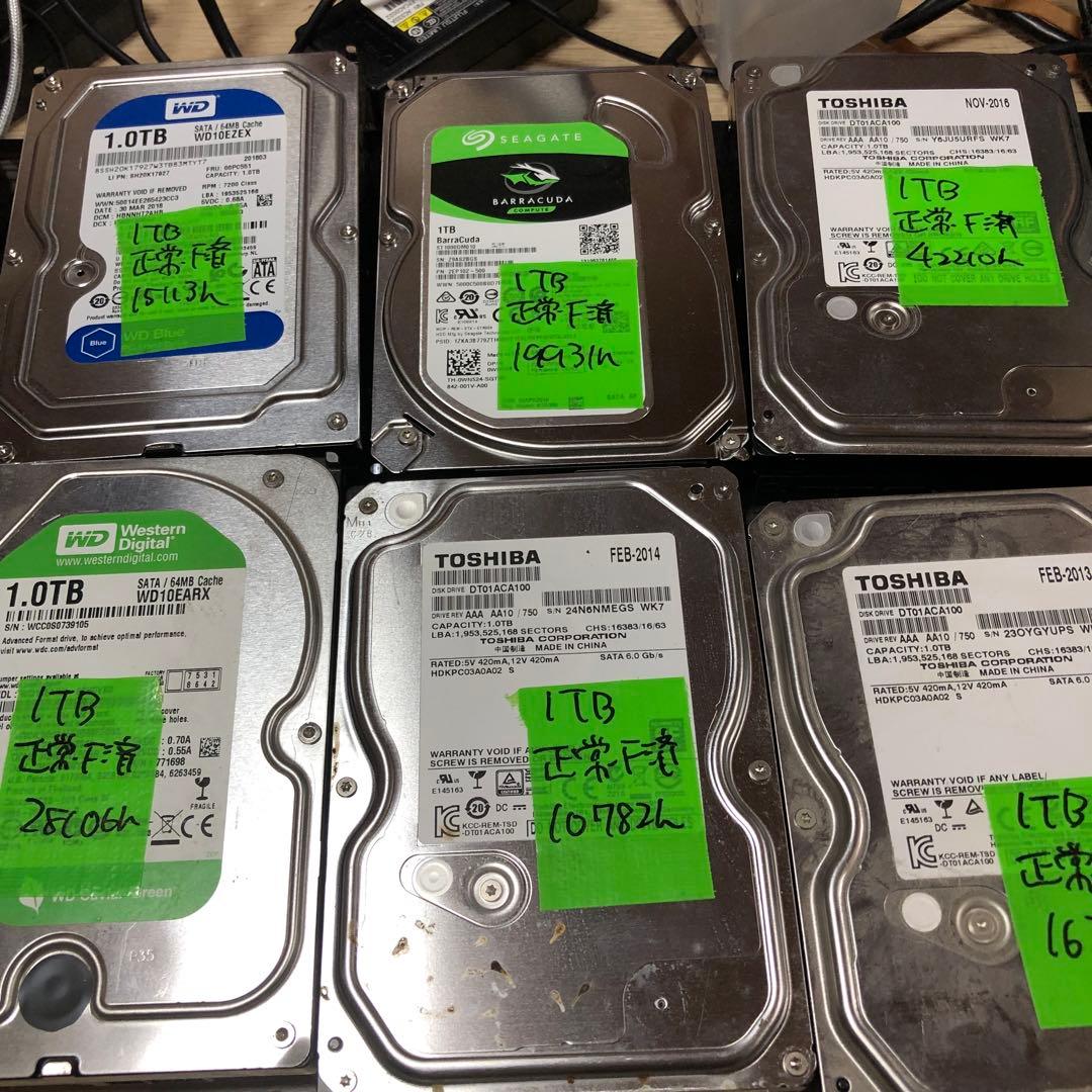 960 正常 1TB HDD 3.5インチ 6個 まとめ売り