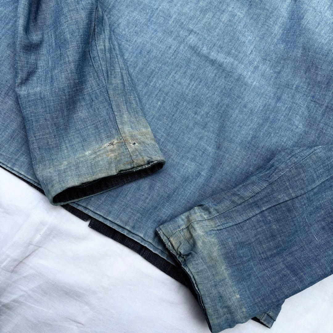 50sリバーシブル デニム セーラージャケット シャンブレー　talon