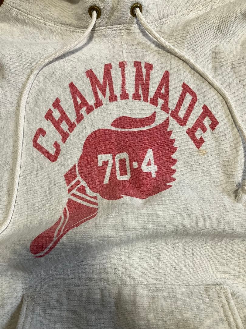 初期単色タグ　チャンピオン　リバースウィーブ　　ウィングフット　染み込み　M