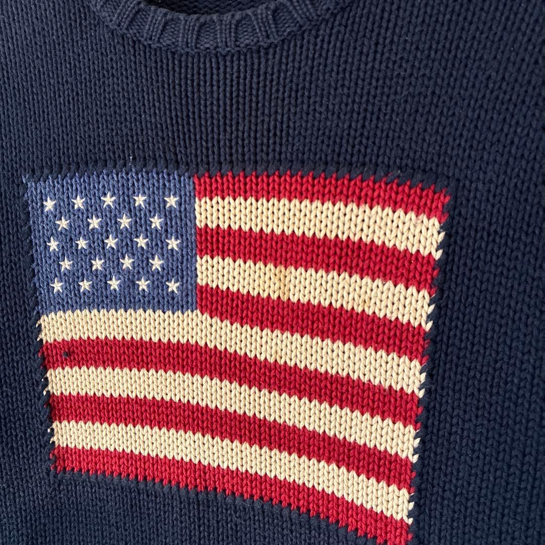 Polo by Ralph Lauren アメリカ国旗ニット L