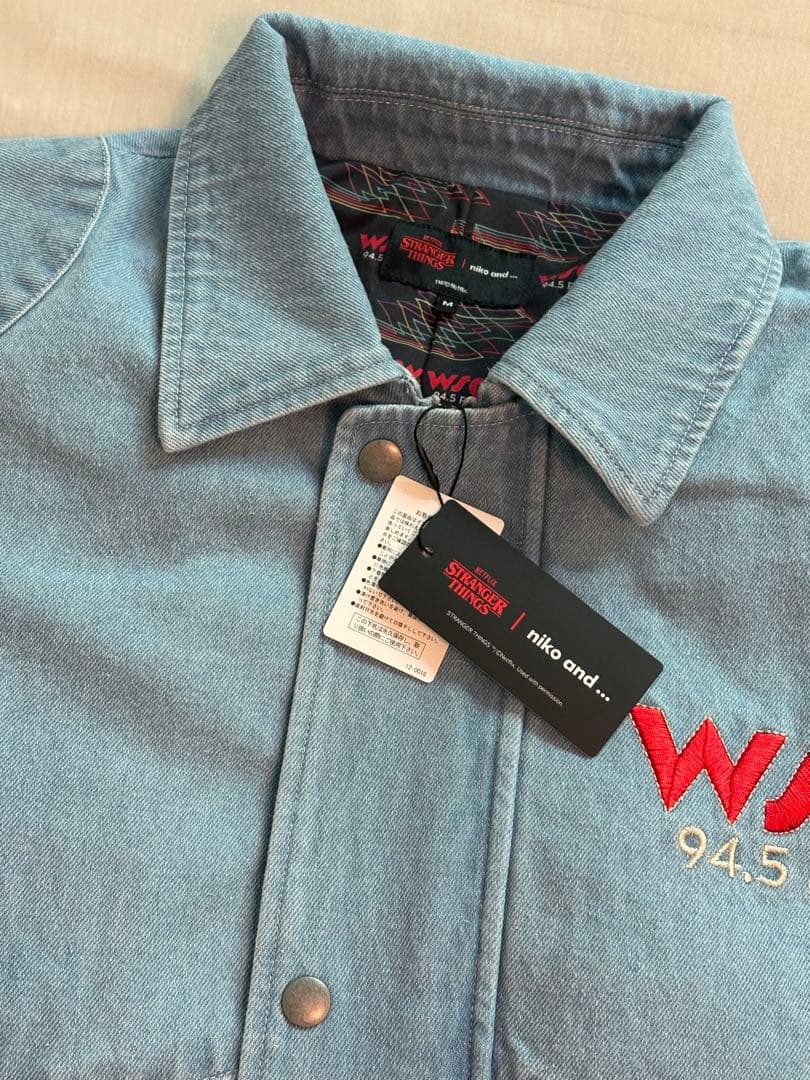 ニコアンド　ストレンジャー・シングス コラボ　デニムブルゾン　M サイズ