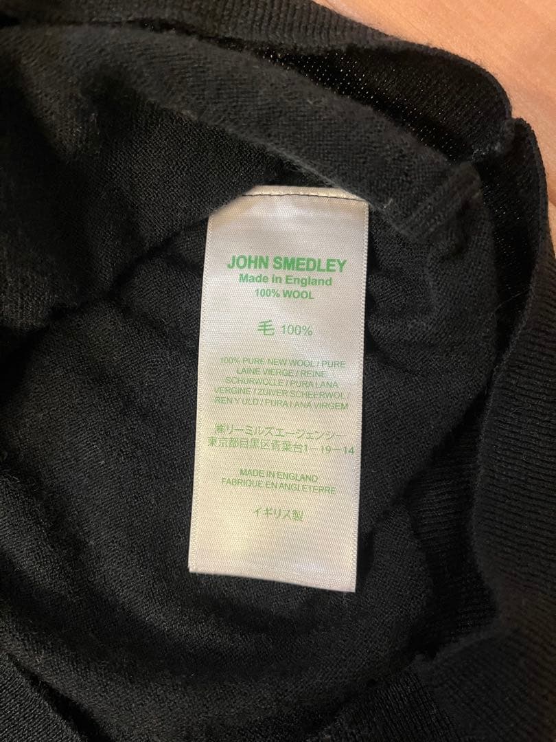 【翌日発送】JOHN SMEDLEY ブラック ニット セーター M　英国製