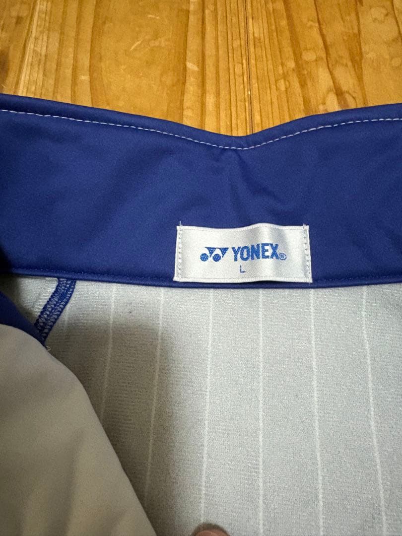 美品　廃盤　YONEX ウォームアップウェア Lサイズ 青/白/黒