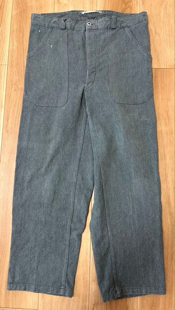 スイス軍 50's 前期型 ヴィンテージ デニムワークパンツ　W92cm