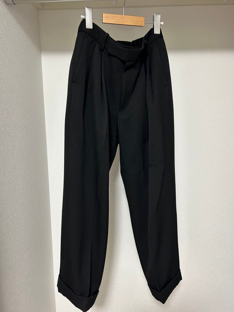 【25aw】ポロワースタキシードクロス　ダブルプリーテッドワイドトラウザーズ