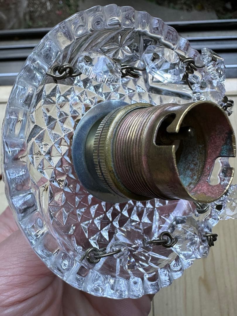 フランス アンティーク スノーフレークとアイシクルドロップの冬ミニシャンデリア＊