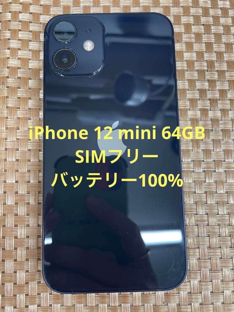 iPhone 12 mini 64 GBブラックSIMフリー【4150】