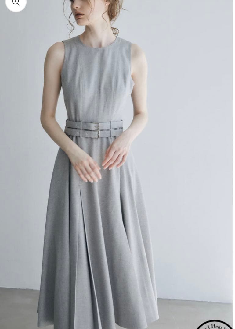 ワンピース laubeblanc double-belted melange dress