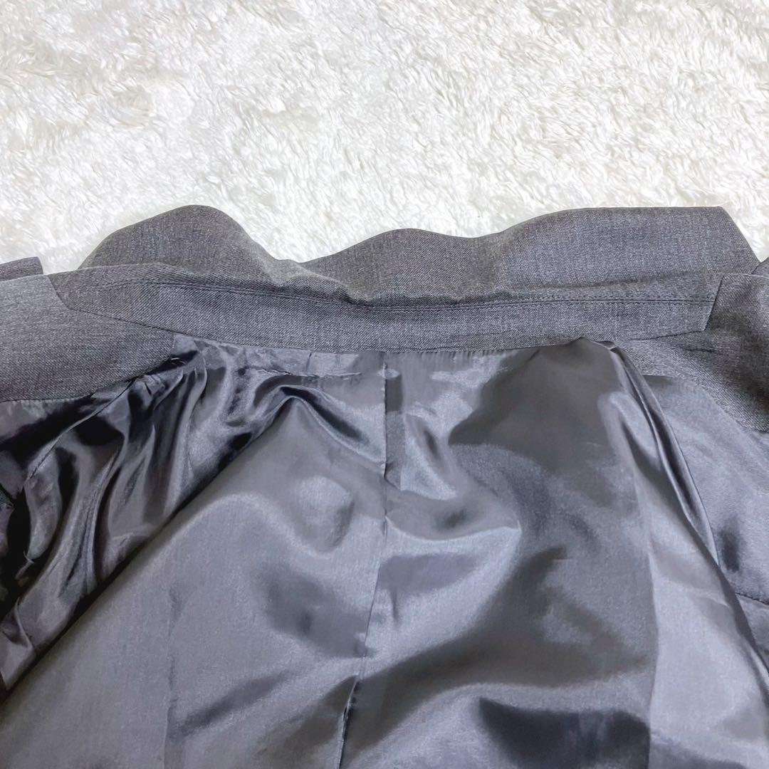 美品 バーバリー ロンドン ダブル 金ボタン テーラード ジャケット グレー