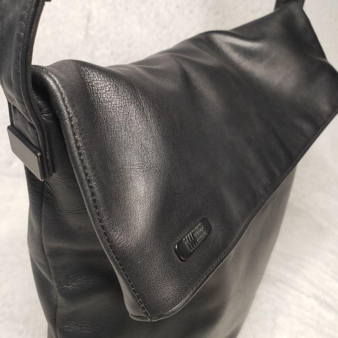 【美品】ミヤケデザインスタジオ ワンショルダー トートバッグ レザー ブラック