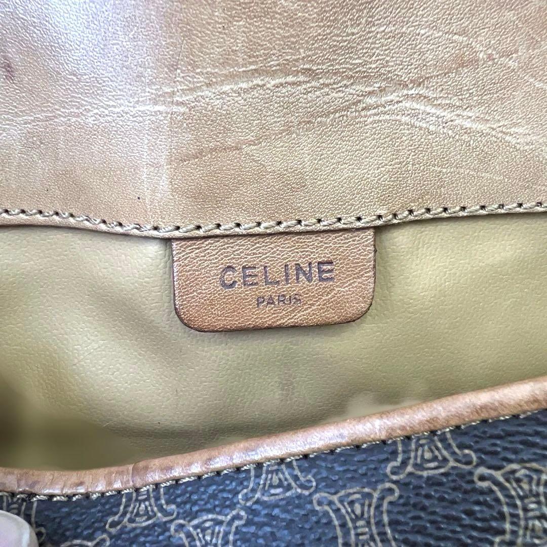 CELINE セリーヌ　マカダム柄　ポーチ　クラッチバッグ