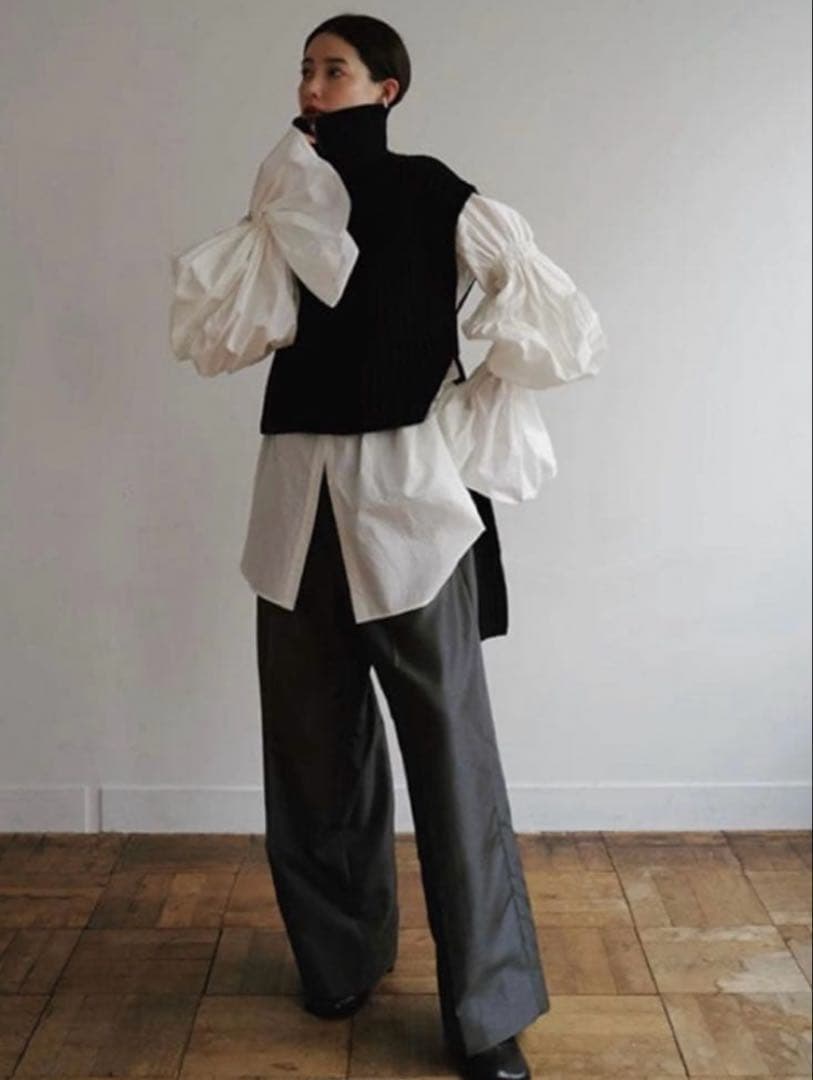 【美品】 ETRE TOKYO ハーフジップタートルニットベスト