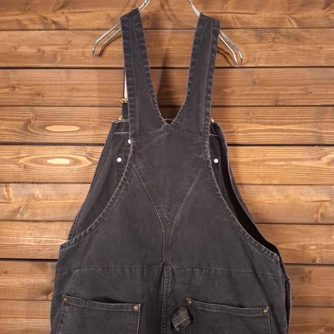 00s carhartt カーハート ダック地 ダブルニー オーバーオール 黒